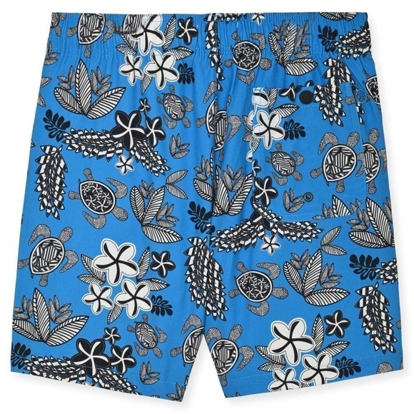 Mr. Swim Electric Blue Geo Turtles Pattern Swim Trunk XXL - Picture 2 of 4